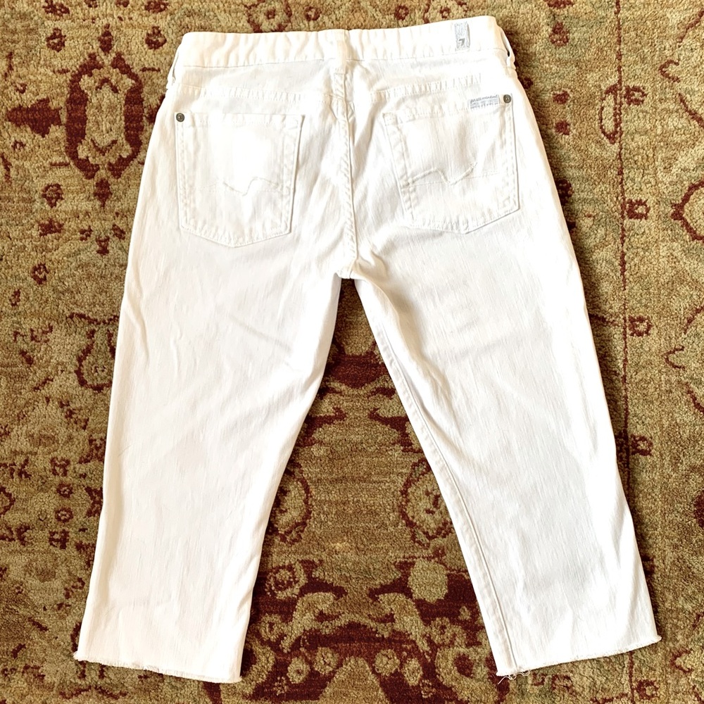 7 for all mankind capri Kimmie straightleg Perfect jean w frayed hem, size 30 - Picture 3 of 6